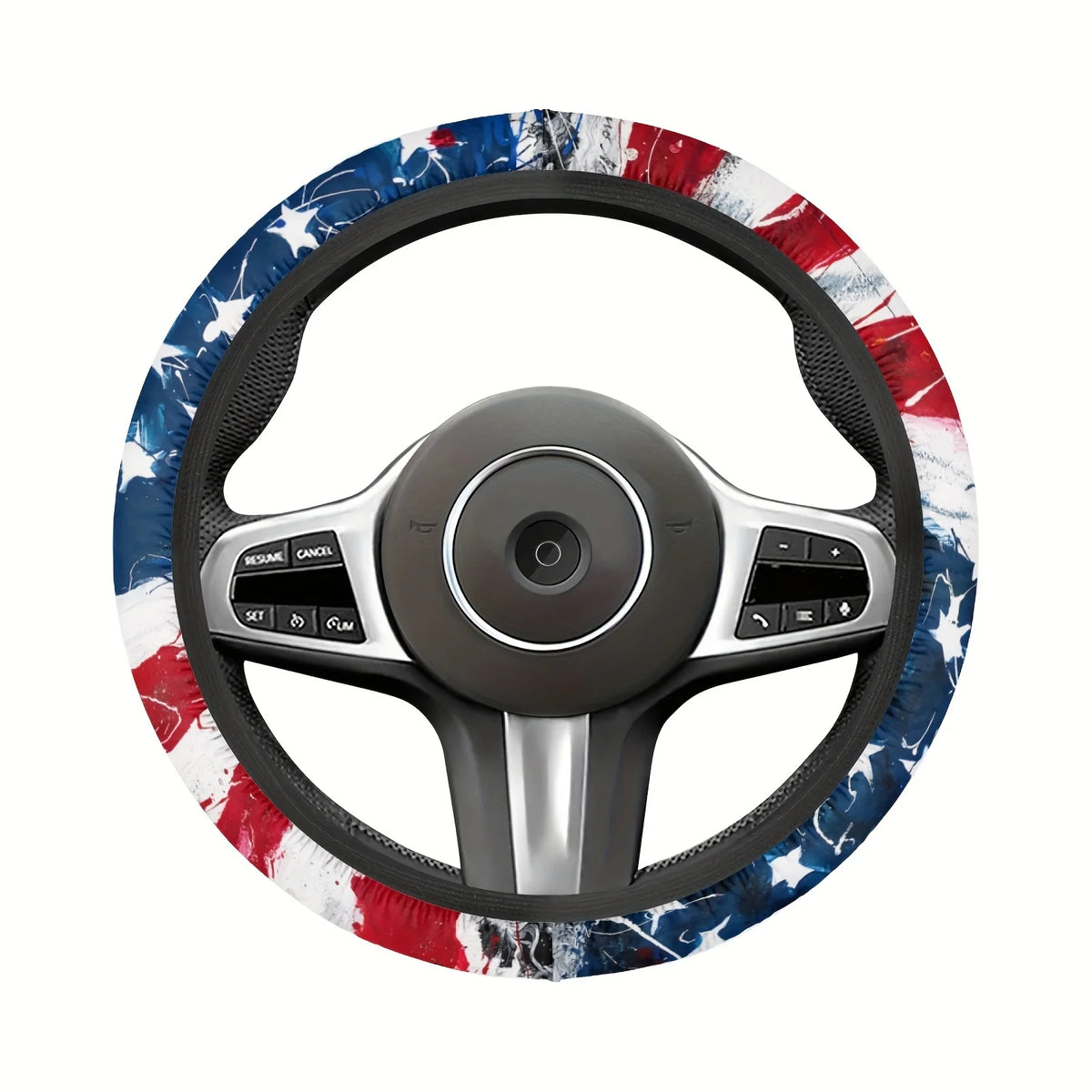 American Flag Steering Wheel Cover – Patriotic Watercolor Steering Wheel Cover HIP