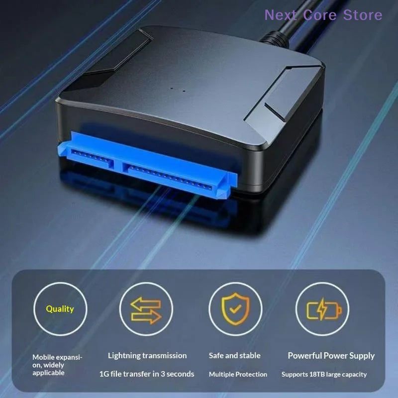 SATA to USB 3.0 Adapter – 2.5/3.5" SSD HDD Converter Cable HDD USB Adapter HIP