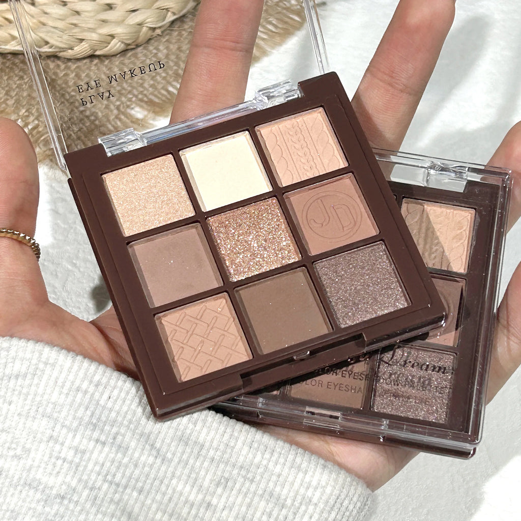 JUJU Dream 9-Shade Brown Earth Eyeshadow Palette – Matte & Shimmer Eyeshadow Palette HIP