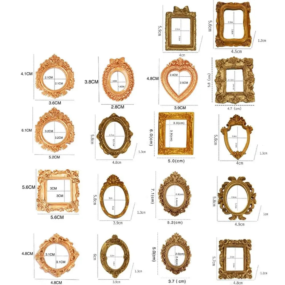 Gold Resin DIY Mini Shadow Box Photo Frames – Set of 5/8 Mini Shadow Box Frames HIP