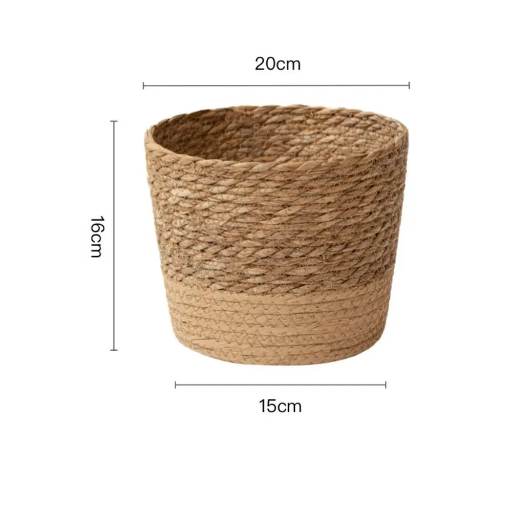 Handmade Woven Seagrass Planter Basket – 3 Sizes Woven Planter Basket HIP Large