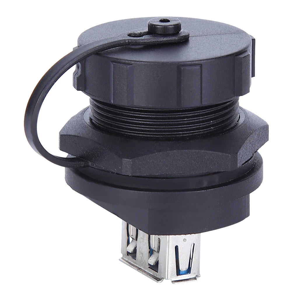 Waterproof USB Connector Copper Contact PA66 Insulator USB3.0 Double Female Dustproof Cover HIP
