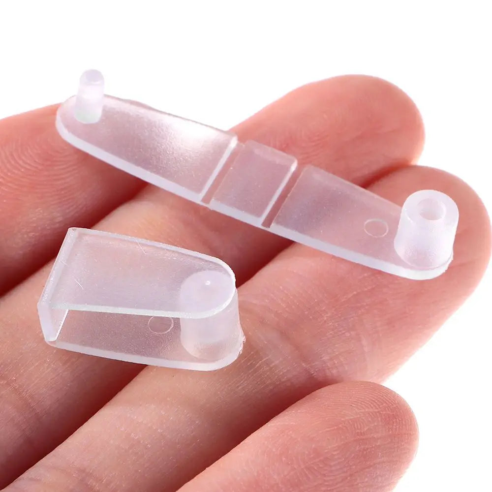 100-Pack Transparent Plastic Keychain Folding Clips | Bulk Pack Keychain Clips HIP