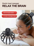 Electric Octopus Head Massager – Rechargeable Scalp Tool Electric Scalp Massager HIP black