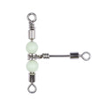 5-Pack 3-Way Rolling Fishing Swivels with Luminous Bead Fishing Swivel Set HIP 4-0-5pcs