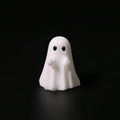 Cute Funny Mini Ghost Resin Figurine Middle Finger Ghost Halloween Desktop Party Ornament Heart Holding Ghost Statue Decoration HIP 01