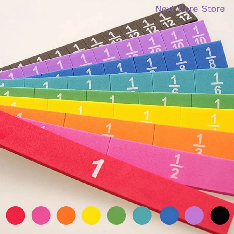 51-Piece Fraction Cubes – Montessori Math Manipulatives Set Math Manipulatives HIP