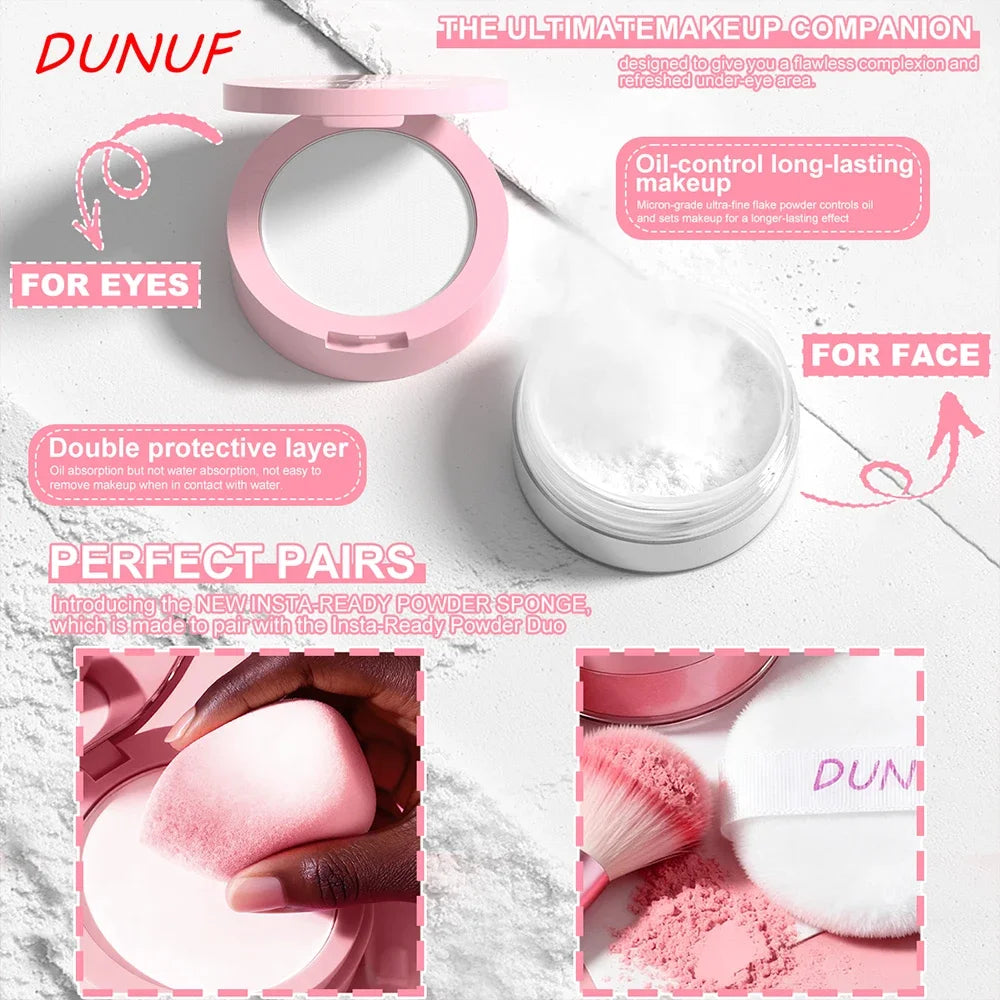 DUNUF 2-in-1 Setting Powder – Oil Control Matte Finish Setting Powder HIP