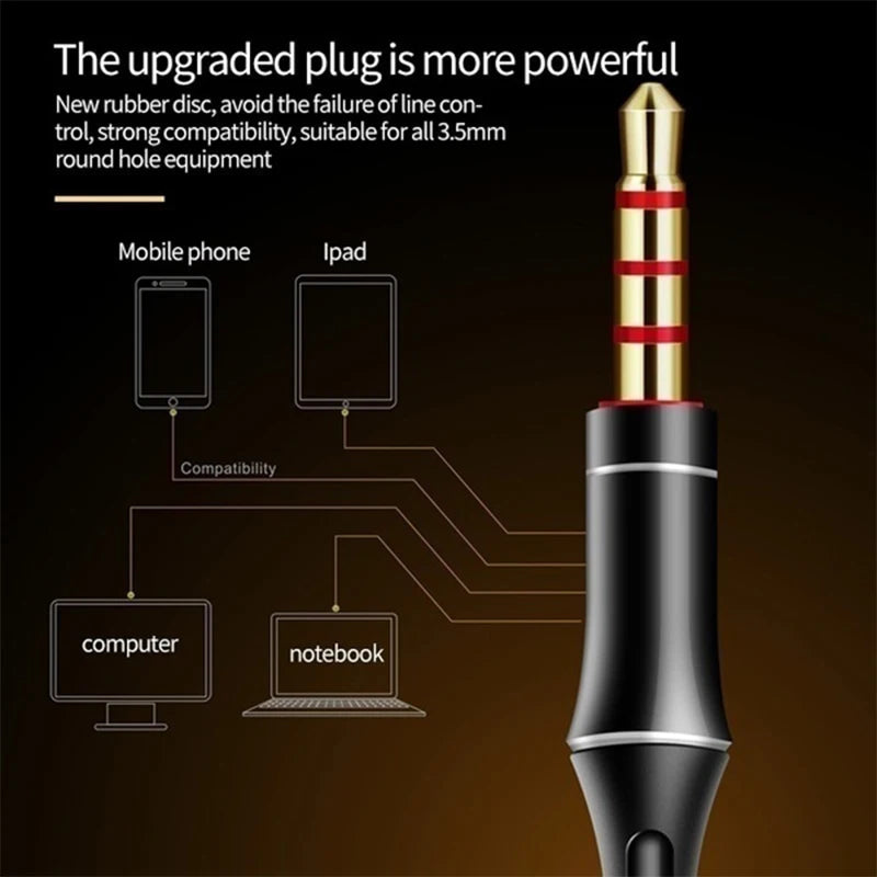 Dual Driver 3.5mm Wired Earphones – HiFi Stereo Deep Bass Wired In-Ear Earphones HIP