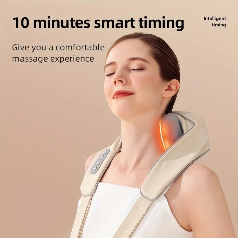 PAQIN Wireless Neck & Shoulder Kneading Massage Shawl Neck Shoulder Massager HIP