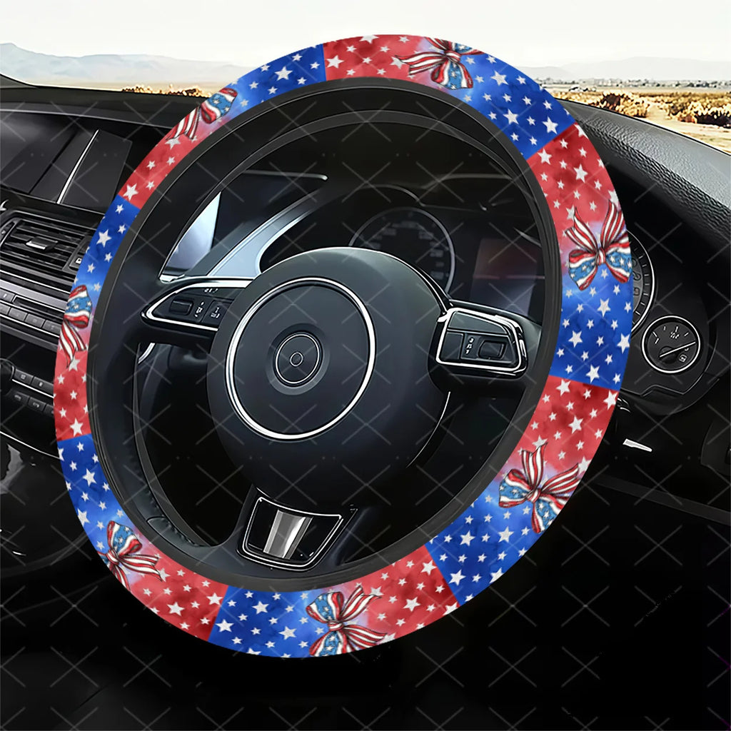 Patriotic American Flag Steering Wheel Cover – Anti-Slip Steering Wheel Cover HIP