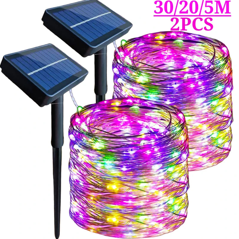 300 LED Solar String Lights – IP65 Waterproof, 8 Modes Solar String Lights HIP