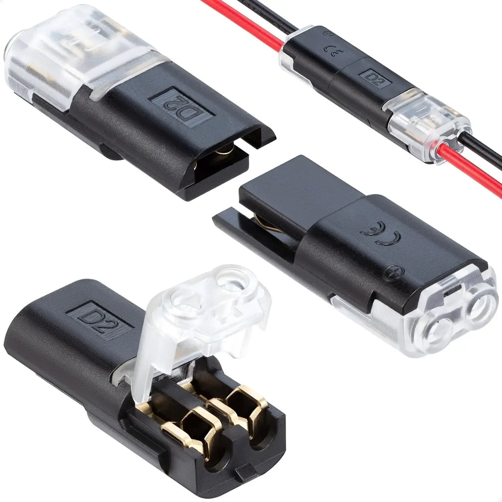 Waterproof 2-Pin Wire Connector – Snap Terminal 20/30 Pack Wire Connector Terminal HIP