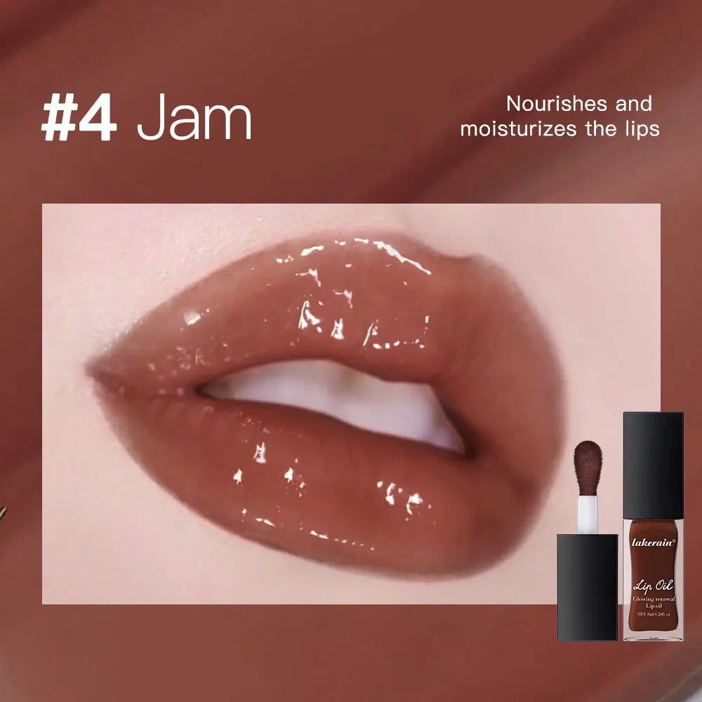 Glow Reviver Lip Oil Nourishing Tinted Lip Oil Moisturizing Honey Lip Gross Mirror Hydrating Lips Care Makeup Cosmetics HIP 4Jam