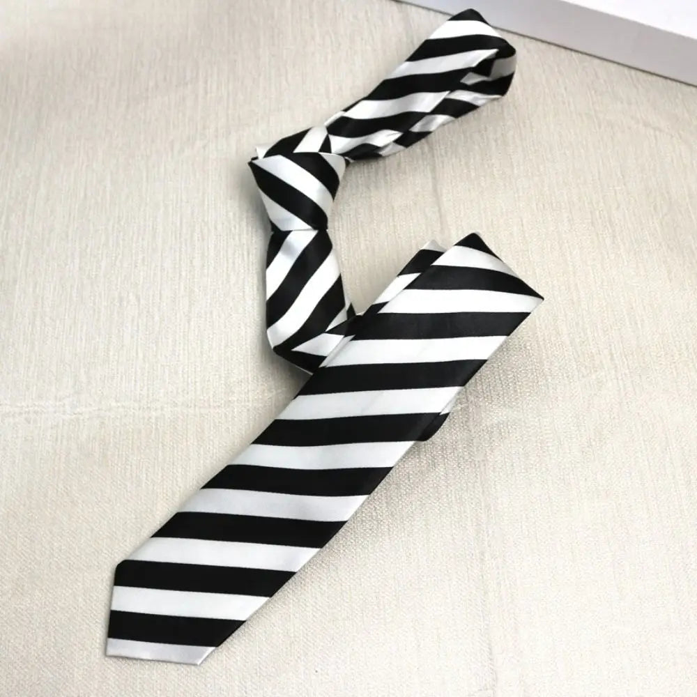 Retro Narrow Necktie – Striped & Leopard Print | 5cm Wide Narrow Necktie HIP