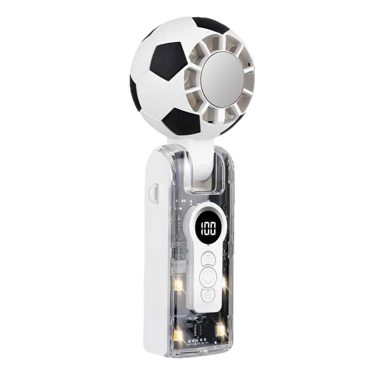 Fireurus Handheld Foldable Fan – Rechargeable, LED, Cold Compress Portable Handheld Fan HIP