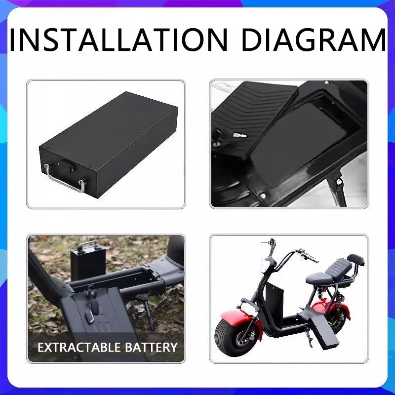 60V 10Ah–40Ah 18650 Li-Ion Battery Pack for E-Scooter & EV Li-Ion Battery Pack HIP