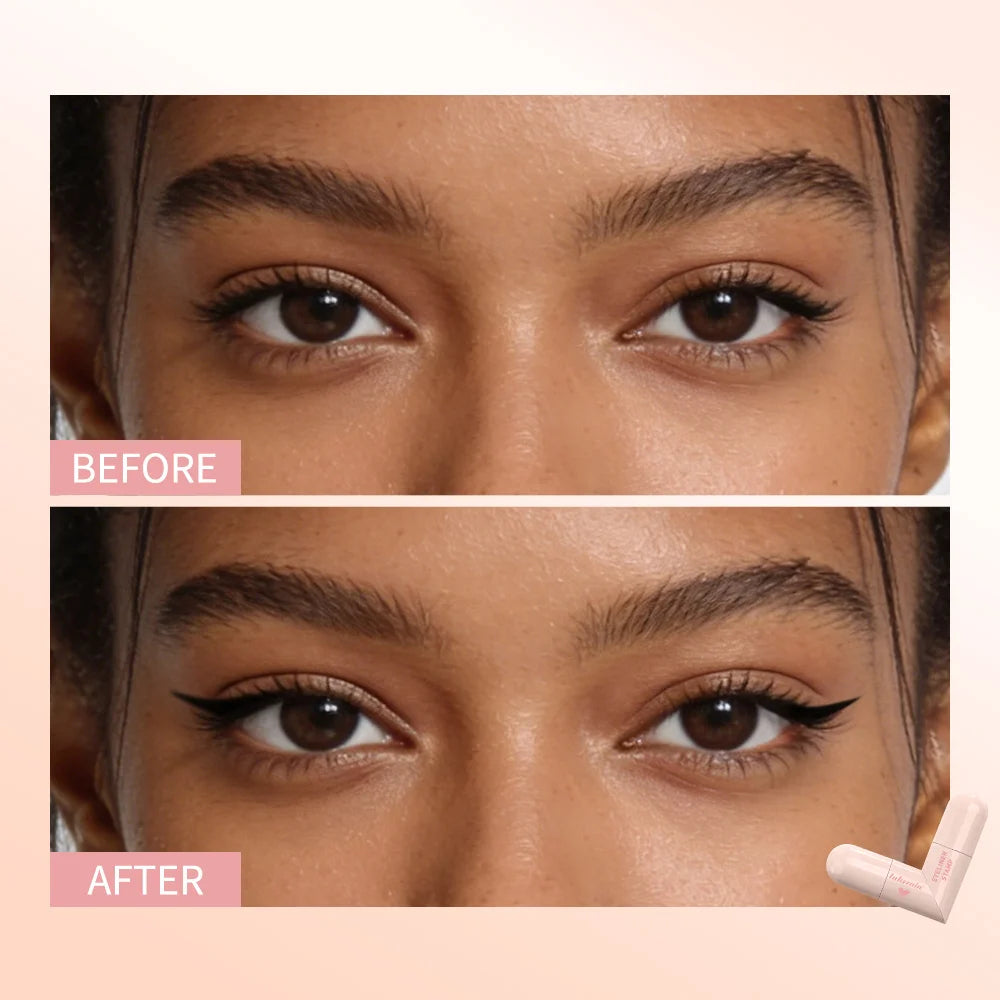 Waterproof Super Quick Eyeliner Fast Drying Liquid Eyeliner Smooth Easy Coloring Long Lasting Eye Liner Stamp Natural Eye Makeup HIP