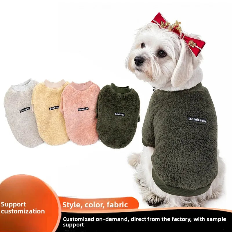 Fleece Winter Dog Coat – Heart Design for Small Breeds Dog Winter Coat HIP