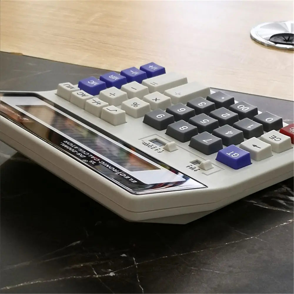 12-Digit Large Button Desktop Calculator – Tilt Display Desktop Calculator HIP