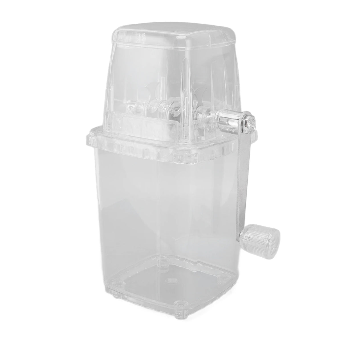 Hand Snow Cone Ice Machine Ice Crusher Manual Ice Crusher Small Portable Hand Operated Snow Cone Machine for Home HIP Clear