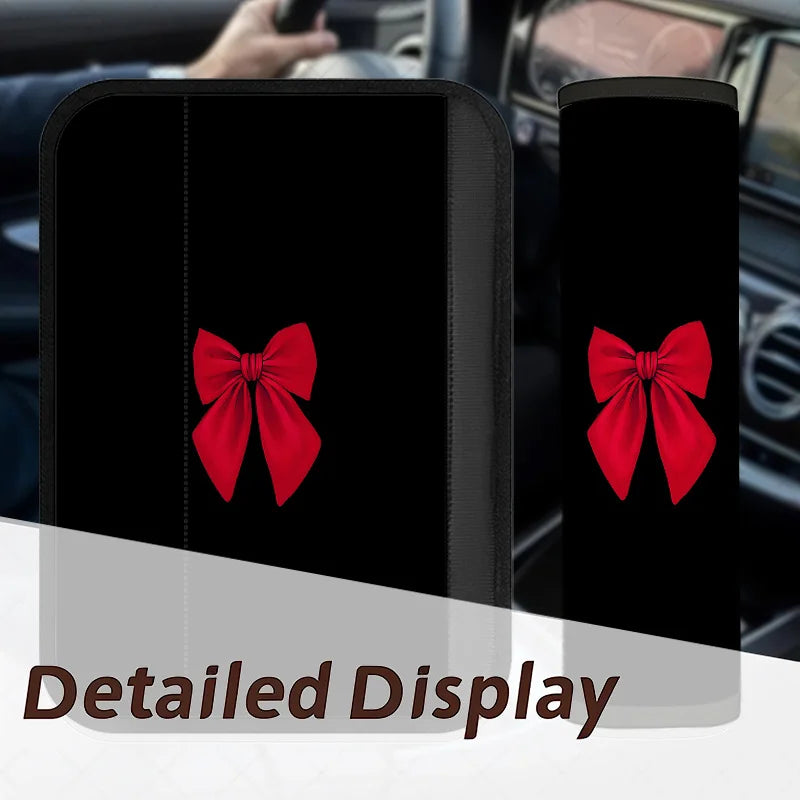 2-Pack Red Bow Car Seat Belt Covers – Cute Car Accessory Seat Belt Cover HIP