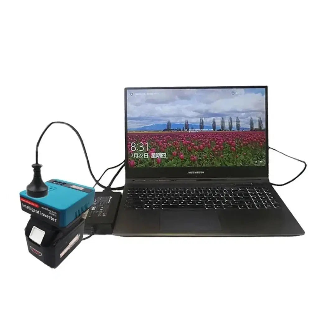 120W Battery Inverter 18V–20V DC to 220V AC + USB QC3.0 Power Inverter HIP