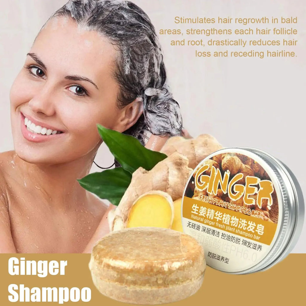 Ginger & Polygonum Shampoo Bar – Natural Cold Processed, 60g Solid Shampoo Bar HIP