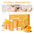 6pcs Vitamin C SkinCare Set Facial Cleanser Toner Serum Eye Cream Serum Moisturizer Eye Cream Gift for Women Girl HIP 6pcs1set