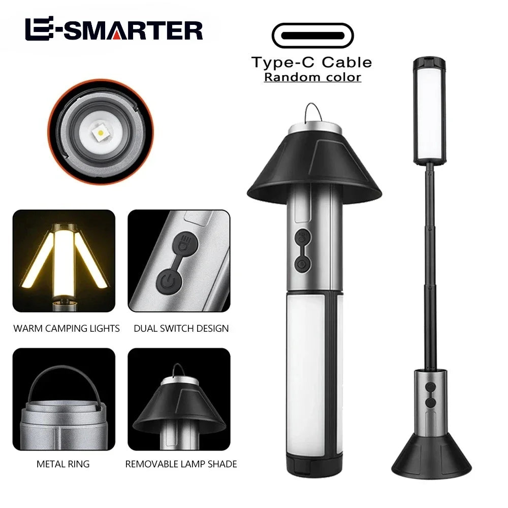 2-in-1 Rechargeable Telescopic Camping Lantern & Flashlight Camping Lantern HIP