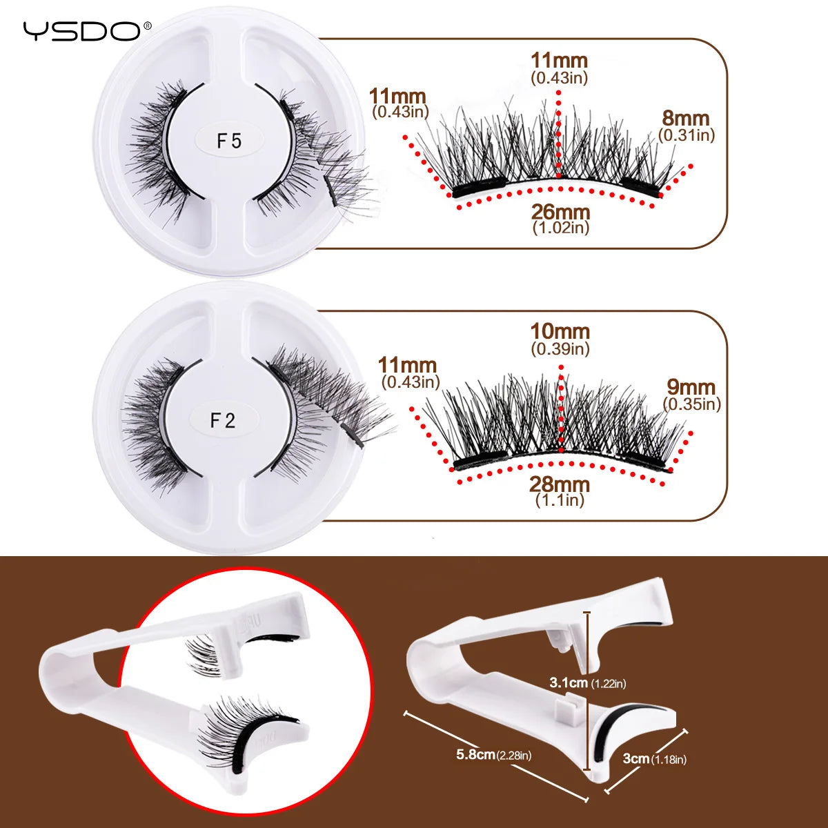 YSDO 5 Pairs/box Magnetic Eyelashes Wholesale Natural Magnetic Eyelashes Reusable 3D Faux Mink Lashes With Tweezers Makeup Tools HIP