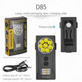 ESMARTER Rechargeable EDC Keychain Flashlight – 10 Modes LED Keychain Flashlight HIP D85
