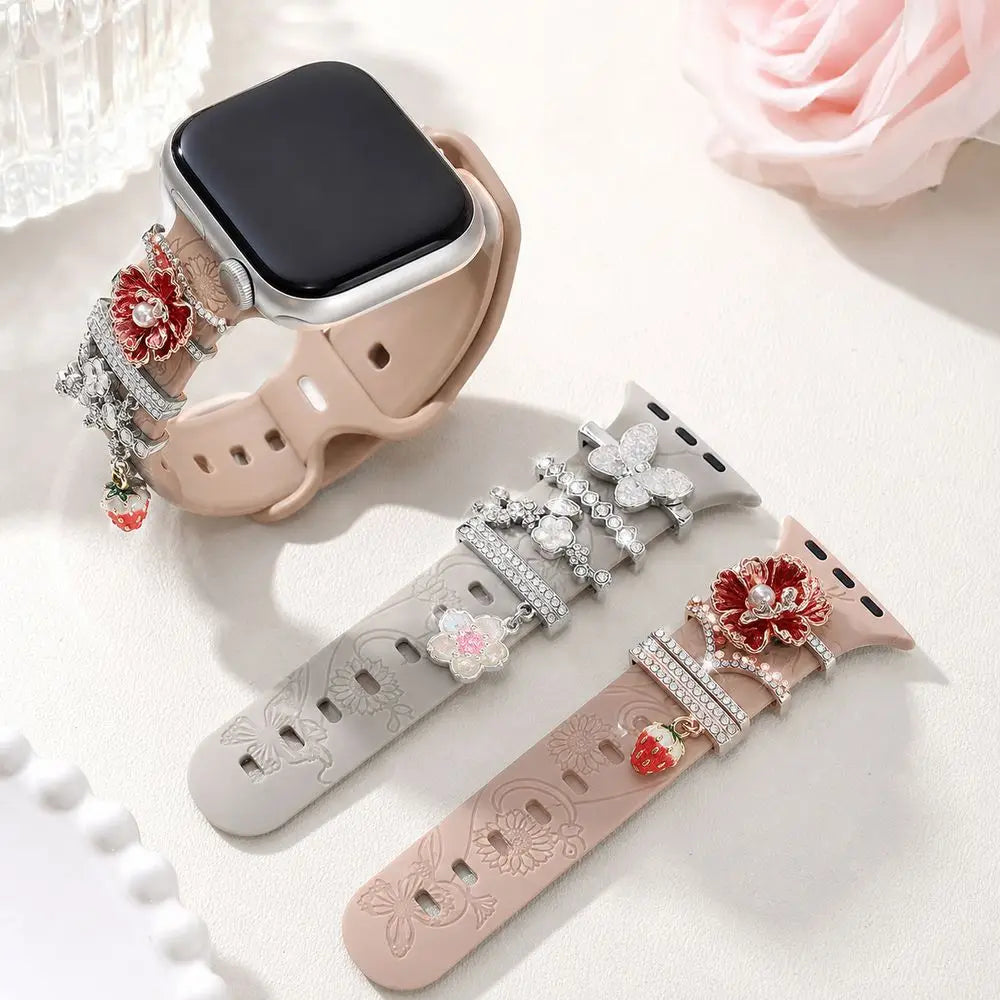 Diamond Metal Watch Strap Decorative Ring for Apple Watch Watch Strap Charm HIP