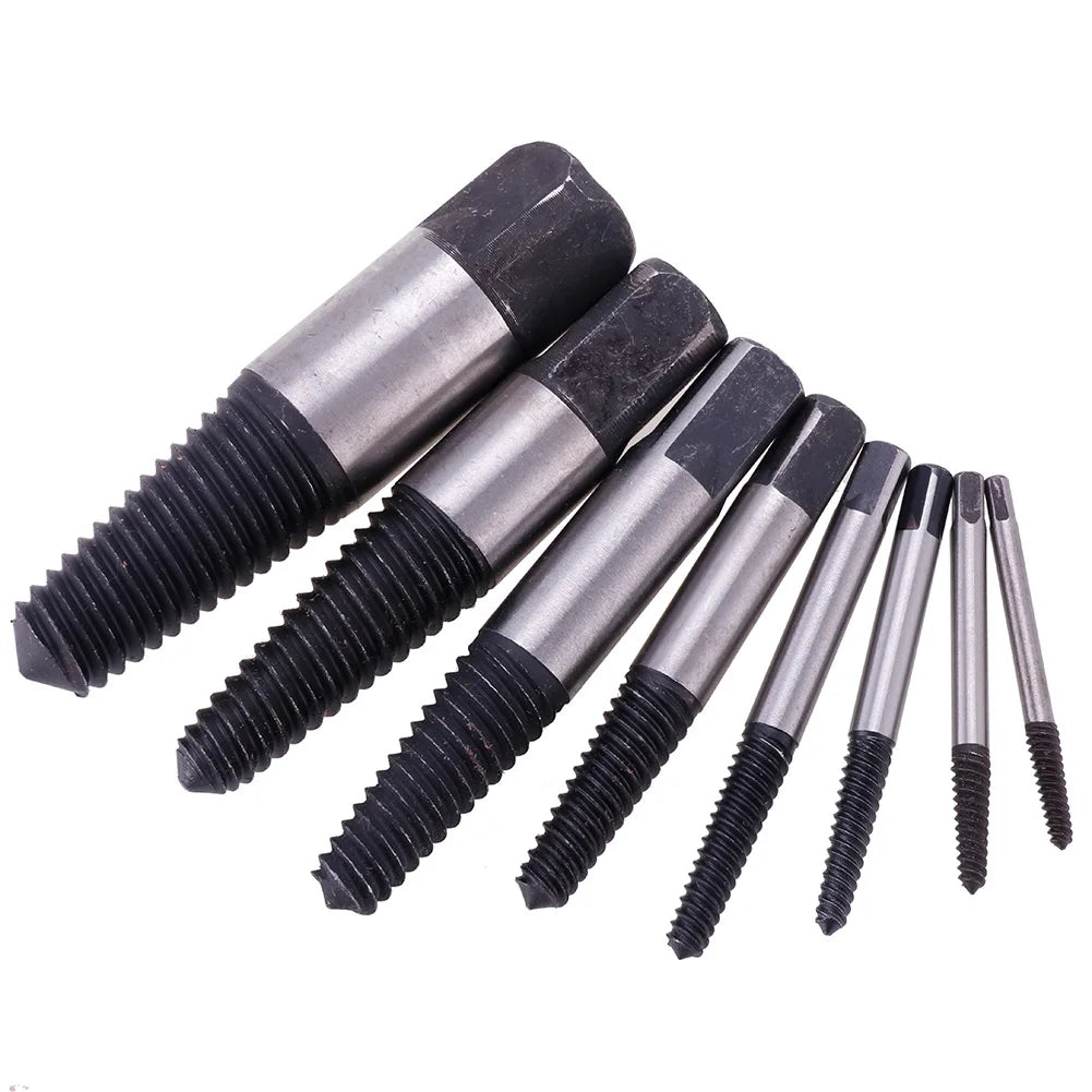 Screw Remover Extractor Drill Bits Carbon Steel Guide Set Broken End Bolt Removal Drill Set Damaged Bolts Remover Tools 1/8PCS HIP