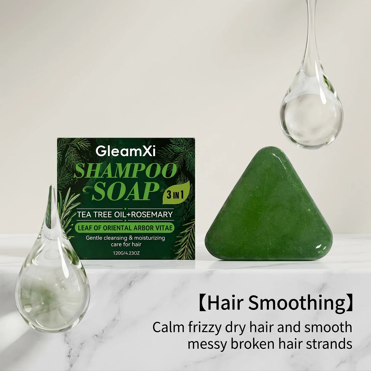 Natural Herbal Solid Shampoo Bar – 3-in-1 Hair & Scalp Care Solid Shampoo Bar HIP