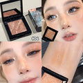 Monochrome Eyeshadow Palette Chrome Blue Pearl Glitter Highgloss Brightening Lasting Waterproof Metallic Luxury Eyeshadow Makeup HIP 04