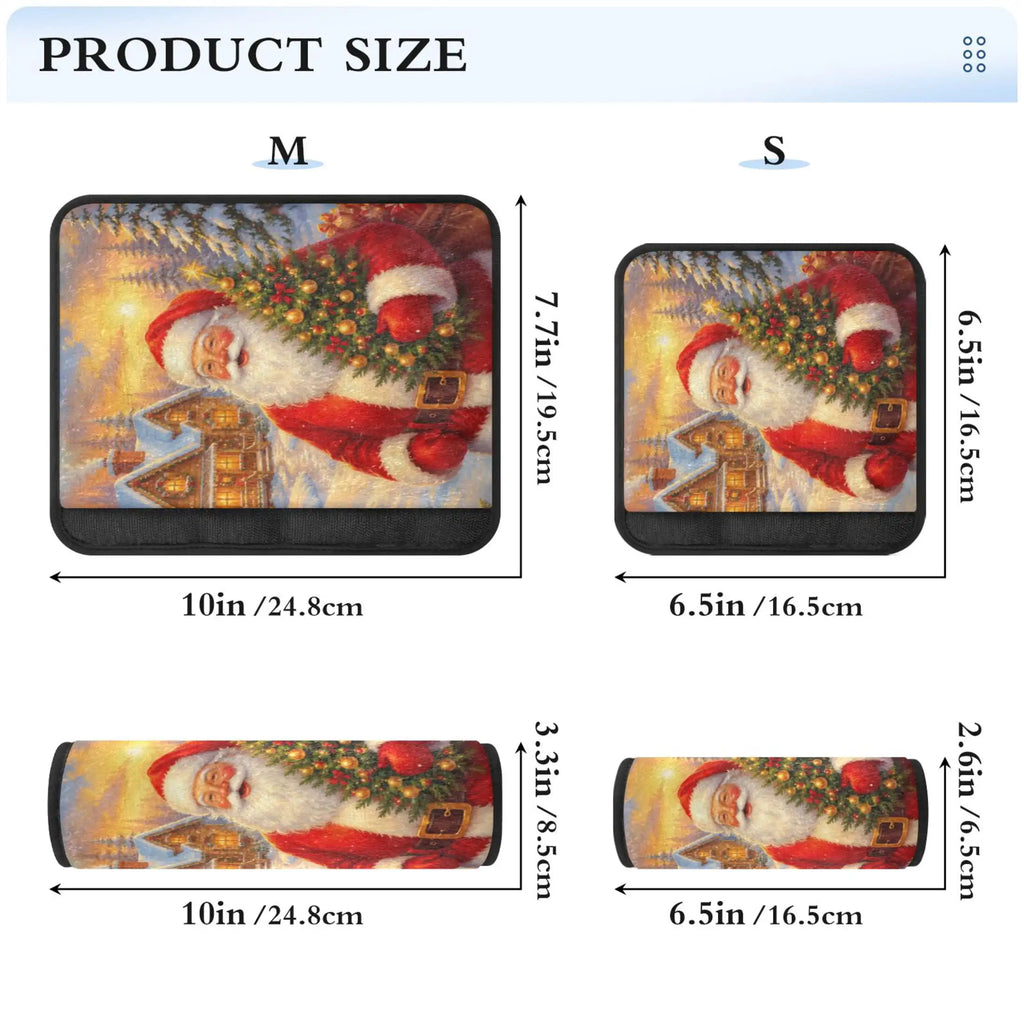 2-Pack Flannel Car Seat Belt Covers – Santa Christmas Design Seat Belt Cover HIP