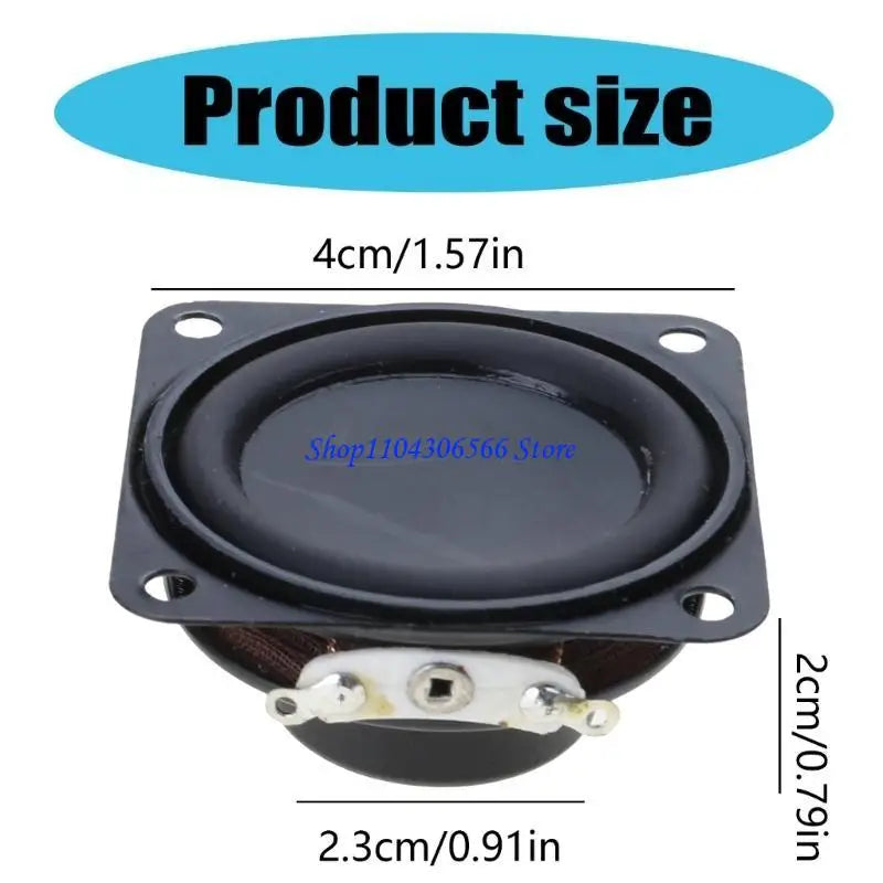2-Pack 40mm Internal Speakers 4Ohm 5W Full-Range Replacement Internal Speaker Drivers HIP