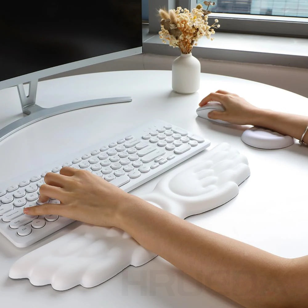 Angel Wing Memory Foam Wrist Rest – Keyboard & Mouse Pad Wrist Rest Pad HIP
