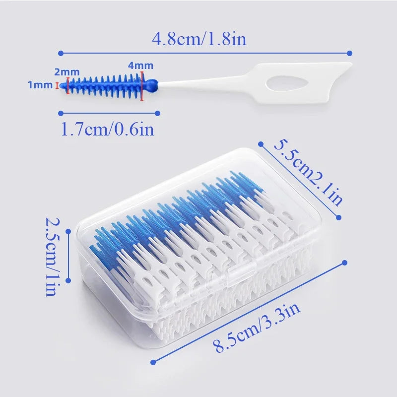 Silicone Interdental Brushes 40–200 Pack | Between-Teeth Care Interdental Brush HIP