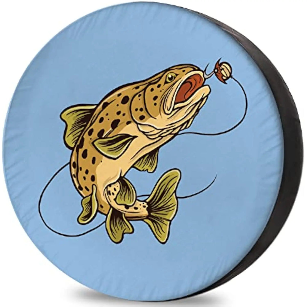 Brown Trout Fly Fishing Spare Tire Cover – RV SUV Truck Spare Tire Cover HIP Acquiesce 17 in