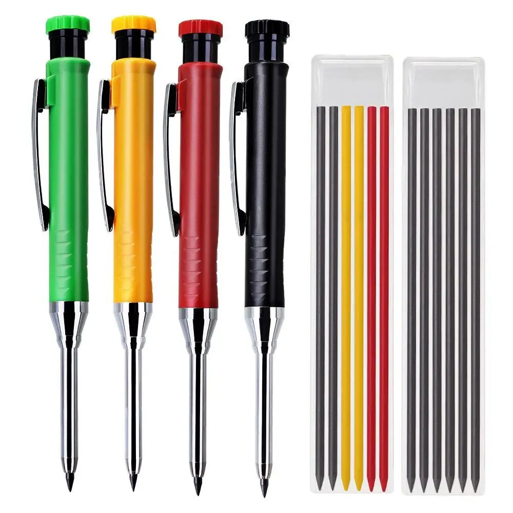 2.8mm Carpenter Pencil with Built-In Sharpener & Deep Tip Carpenter Marking Pencil HIP