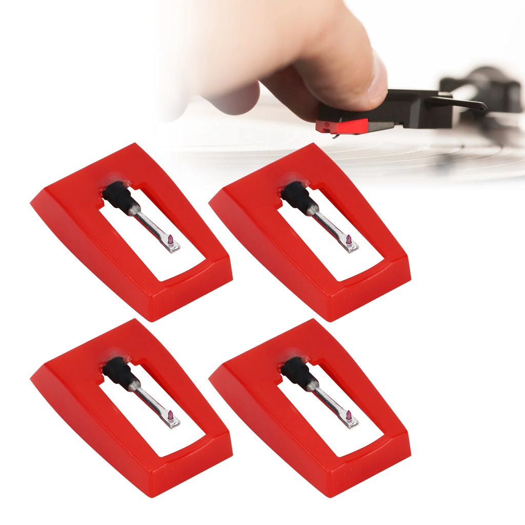 4Pcs Phonograph Stylus Electric Record Player Turntable Stylus Needles Accessory Phonograph Parts Replacement HIP