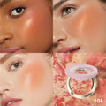Baked Marble Blusher Long-Wearing Smooth Pressed Powder Blush Highlighter 8Color Lightweight Face Brighten Shimmer Rouge Palette HIP 06
