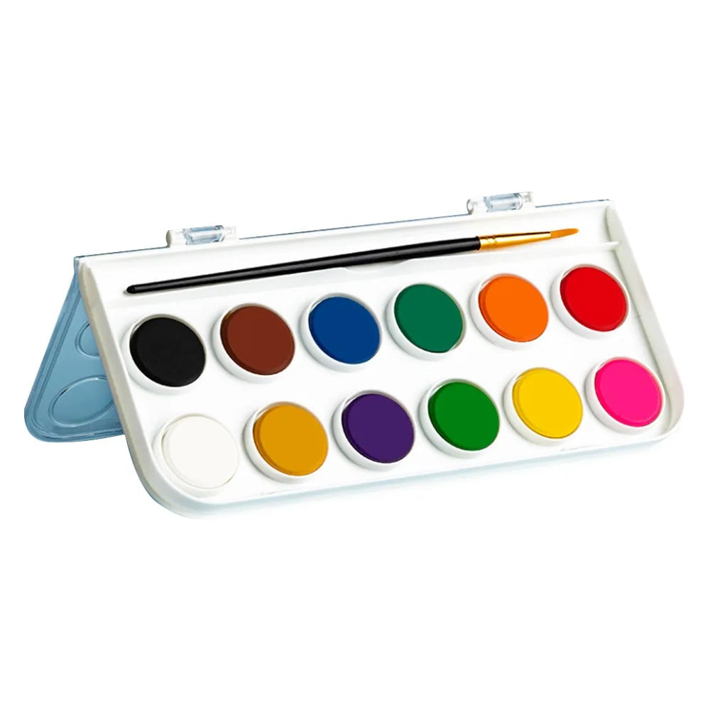 Washable Watercolor Paint Set 12–48 Colors with Water Brush Pen Watercolor Paint Set HIP 12 Colors