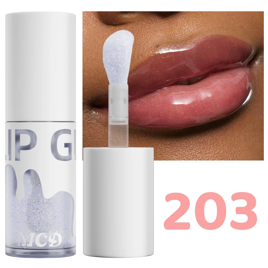 Glitter shimmer Sexy Lip Oil Hydrating Plumping Lip Coat For Lipstick Lipgloss Tinted Lip Plumper Serum Lips Glow Oil Treatment HIP 203