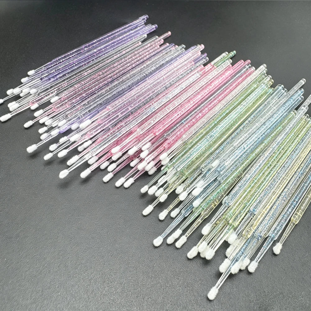 100pcs Disposable Micro Eyelash Brushes & Extension Applicators Lash Applicator Brush HIP