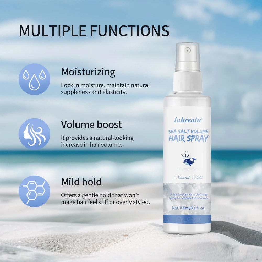Volumizing Sea Salt Hair Spray Dry Shampoo Anti-Frizz Detangler Long Lasting Hair Styling & Care Product HIP