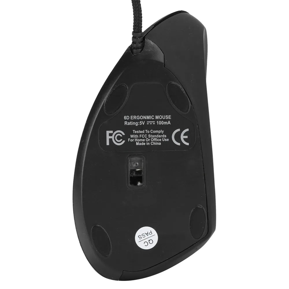 Ergonomic Vertical USB Wired Mouse – Adjustable DPI | Colorful Ergonomic Wired Mouse HIP