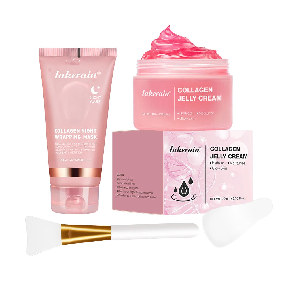 Collagen Peel-off Mask Jelly Night Wrapping Facial Mud Firming mask Daily Face Skincare Deep Cleaning Skin-Peeling Off Covers HIP